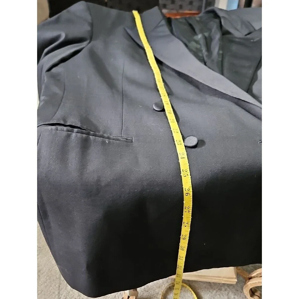 Principe Men's Black Double-Breasted Tux Blazer Size 49R